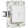 Выключатель 1-клавишный с индикацией IEK SKANDY 10А SK-V07W арктический белый SK-V10-1-10-K01